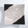 Coupe carrée en céramique raku blanche