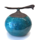 Boite ronde céramique raku turquoise