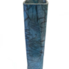 Vase en céramique raku turquoise