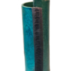 Vase tube en céramique raku - turquoise